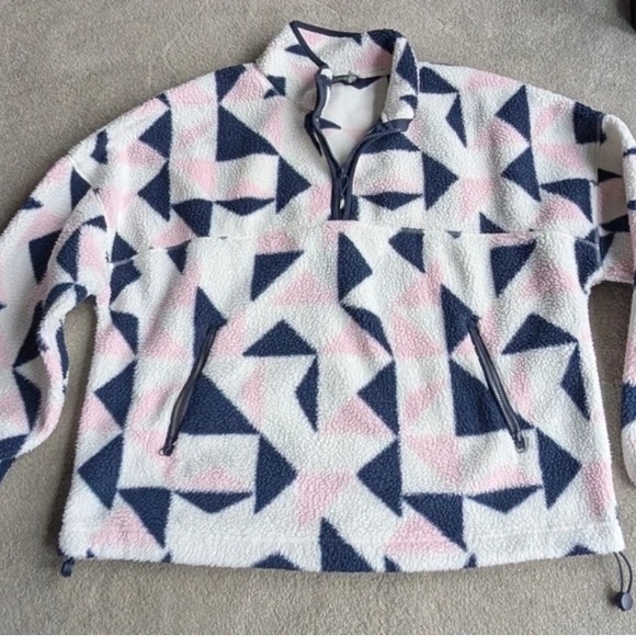 Geometric Patterned Fleece Jacket - Picture 1 of 2